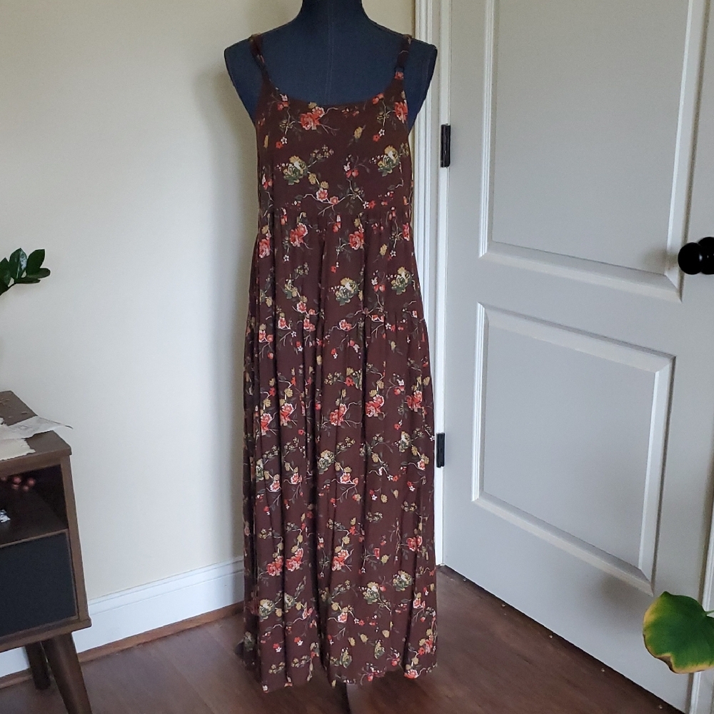 Amazon Brown Floral Maxi Dress